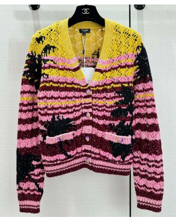 Chanel Women's Knit Cardigan Pink