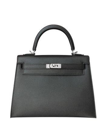 Hermes Kelly Bag 25 Epsom Leather Black