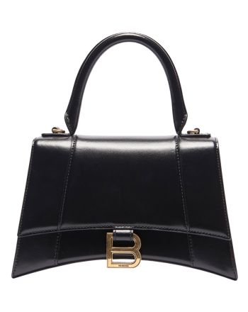 Balenciaga Hourglass Small Top Handle Bag Black