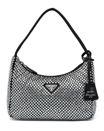 Prada Satin Mini-Bag With Artificial Crystals 1NE515